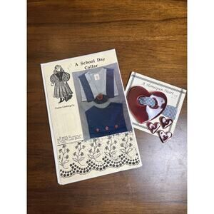 Vintage Prairie Clothing Co. School Day Collar Pattern And Ceramic Buttons & Tie